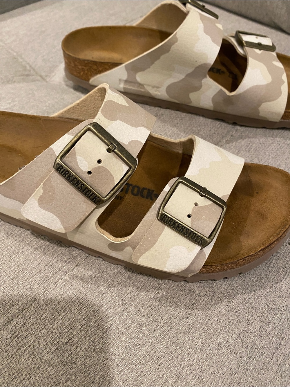 Birkenstock Two-strap Sandals in Beige Camo - Picture 4 of 5